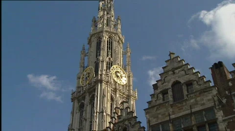 Antwerp Cathedral Stock Footage 656781