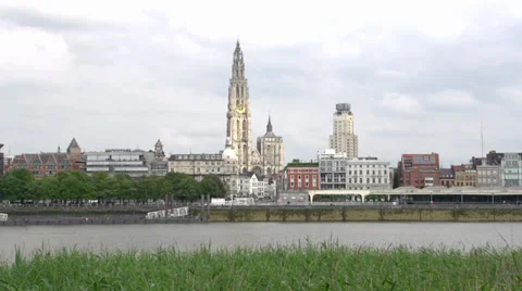 Antwerp city view Stock Footage 27826564