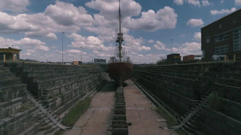 Antwerp Drydocks 7 스톡 동영상 134559773