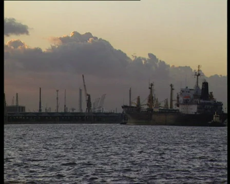 Antwerp harbour Stock Footage 655505