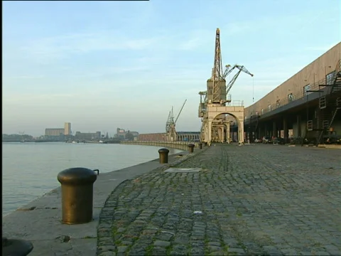 Antwerp, kaaien Stock Footage 656232