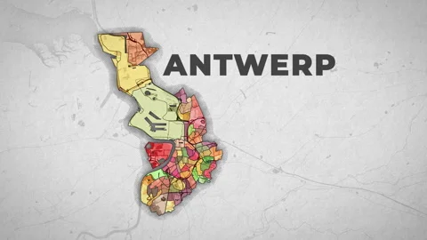 Antwerp (map) Stock Footage 259638235