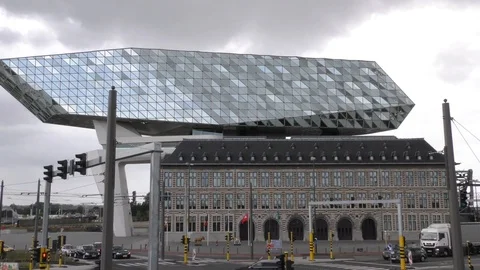 Antwerp Porthouse timelapse Stock Footage 113463216