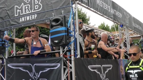 Antwerp Pride compilation Stockbeeldmateriaal 114183693