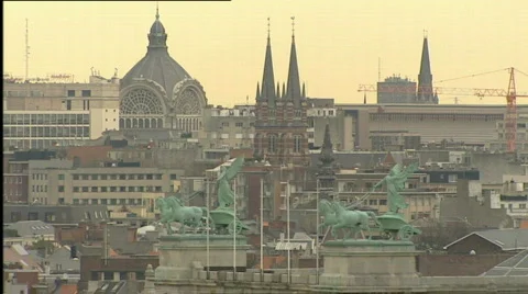 Antwerp skyline Stock Footage 657548