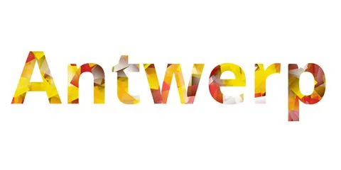 Antwerp text image stock design in colorful style letters Stock Illustration