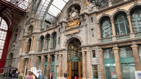 Antwerp Train Station, Belgium Video stock 249762081