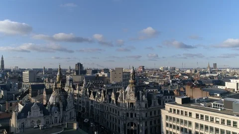 Antwerpen aerial view 4k Stock Footage 101087051