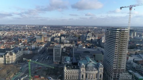 Antwerpen aerial view 4k Stock Footage 101087888