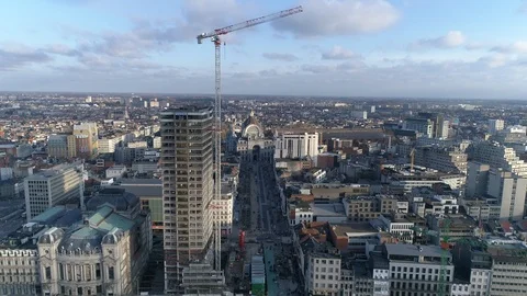 Antwerpen aerial view 4k Stock Footage 101088142