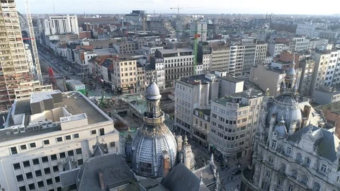 Antwerpen aerial view 4k Stock Footage 101090247