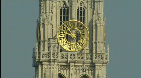 Antwerpen, Cathedral Stock Footage 656281