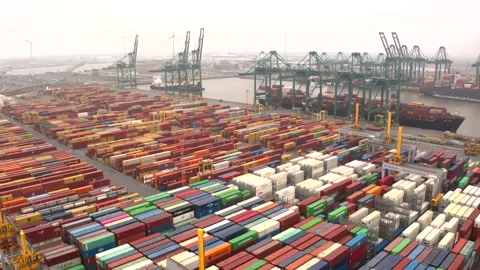 Antwerpen Habror Stock Footage 165595323