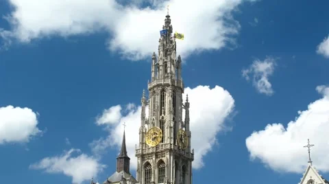 Antwerpen - Kathedrale Stock Footage 932867