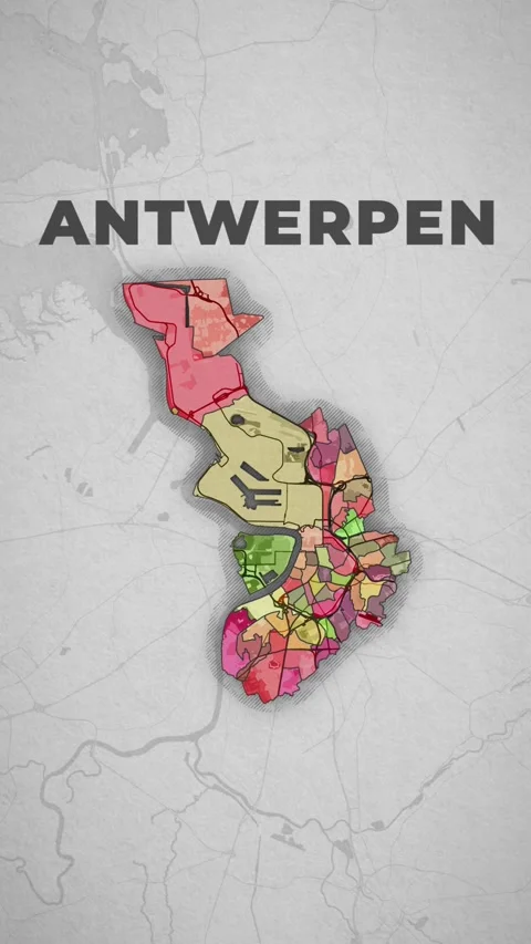 Antwerpen (map) Stock Footage 259638134
