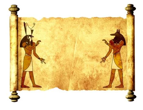 Anubis and Horus Stock Illustration
