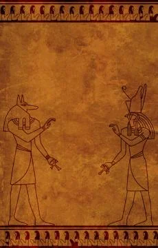 Anubis and Horus Stock Illustration