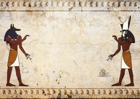 Anubis and Horus Stock Illustration