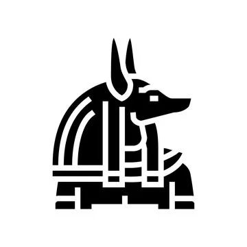 Anubis egypt glyph icon vector illustration Stock Illustration