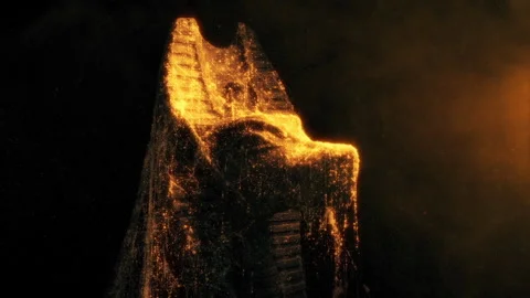 Anubis Egyptian Statue In Sun Glow Stock Footage 291331402