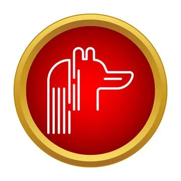 Anubis god icon representing ancient egyptian mythology Stock Illustration