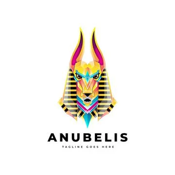 Anubis Gradient Logo Design Stockillustratie