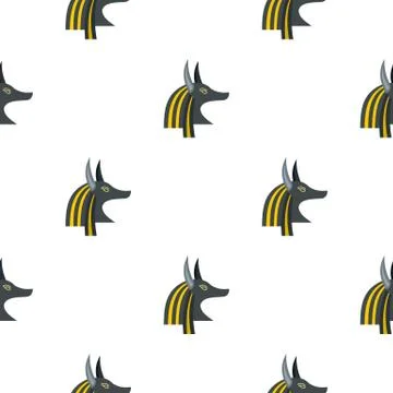 Anubis head pattern seamless イラスト素材