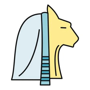 Anubis head symbol representing egyptian mythology and culture Stock Illustration