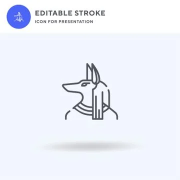 Anubis icon vector, filled flat sign, solid pictogram isolated on white, logo Stock Illustration