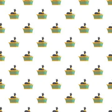 Anubis jackal god deity repeating pattern background 스톡 일러스트