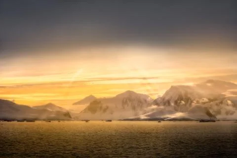 Anvers Island sunset Stock Photos