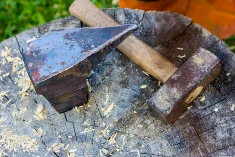 Anvil and hammer Stock Photos