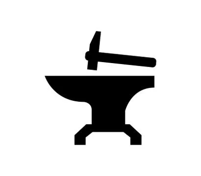 Anvil icon on white background Stock Illustration