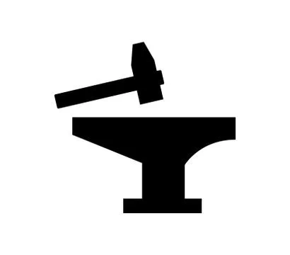 Anvil icon on white background イラスト素材
