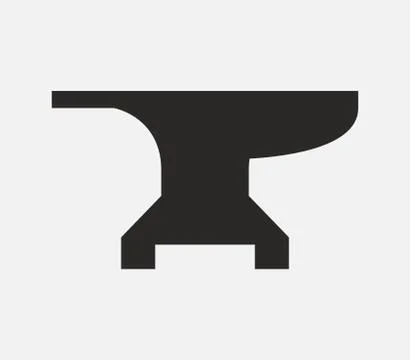 Anvil icon on white background Stock Illustration