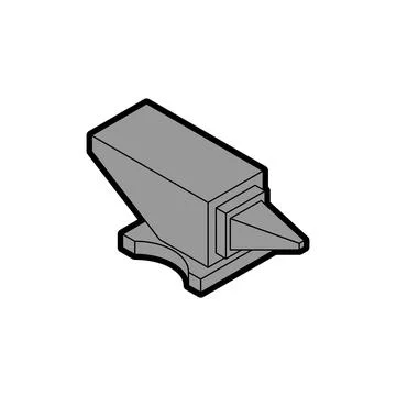 Anvil isolated. Blacksmith tool. Vector illustration Stock Illustration