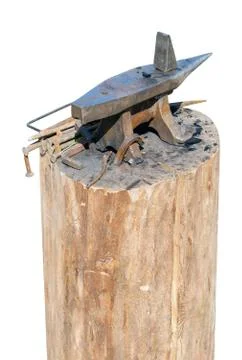 Anvil isolated on white background Stock Photos