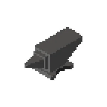 Anvil pixel art. 8 bit Blacksmith tool. pixelated Vector illustration イラスト素材