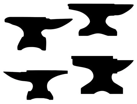 ANVIL SILHOUETTE VECTOR ART Stock Illustration