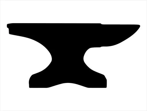 Anvil silhouette vector art Stock Illustration