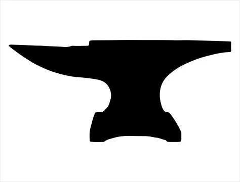Anvil silhouette vector art Stock Illustration