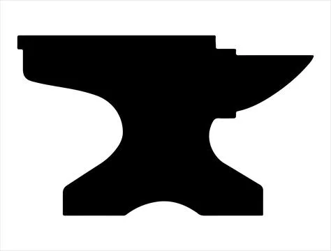 Anvil silhouette vector art Stock Illustration