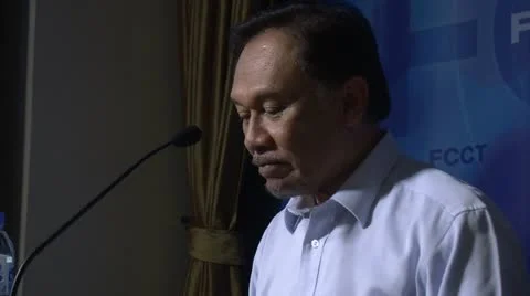 Anwar Ibrahim, Malaysian pro democracy activist human rights dissident 2031 Stock Footage 10836761
