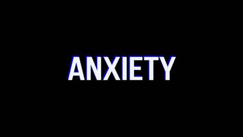 Anxiety. Animation of Text With Glitch Effect Stock-Footage 121625792