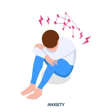 Anxiety concept.  Stock Illustration