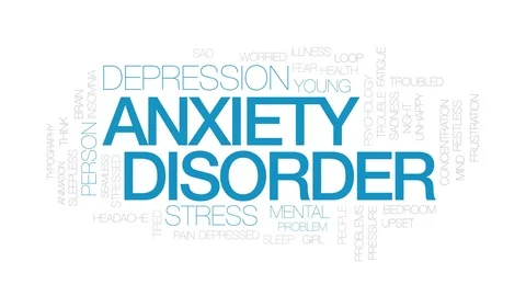 Anxiety disorder animated word cloud. Ki... | Stock Video | Pond5