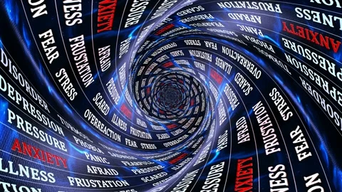 ANXIETY Keywords Animation, Background, Loop Stock-Footage 242348624