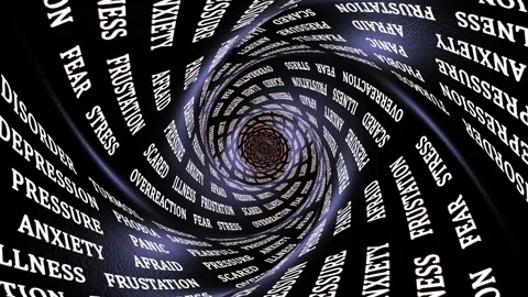 ANXIETY Keywords Animation, Background, Loop 스톡 동영상 314754346