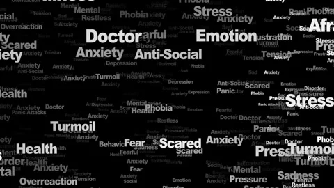 ANXIETY Keywords Animation, Background, Loop 库存影片 320088139