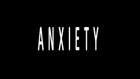 Anxiety Text Animation, Black Background Stock Footage 108329580